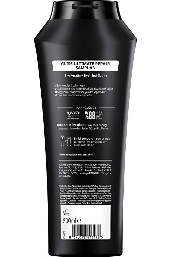 Ultimate Repair Keratin içeren Derinlemesine Güçlendirici Şampuan 400 ml Yıpranmış Kuru Saçlar