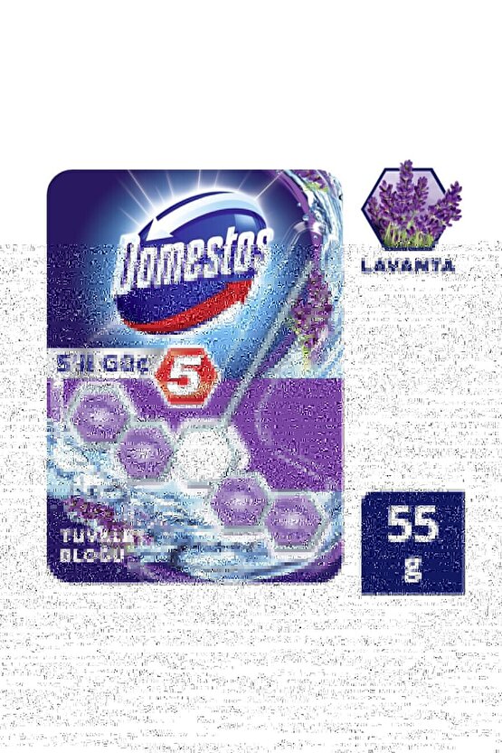 5li Güç Lavanta WC Blok 55 gr 1 Adet