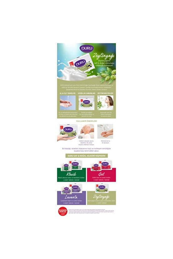 Kalıp Sabun Saf&Doğal Zeytinyağlı 600Gr Yeni Yeşil