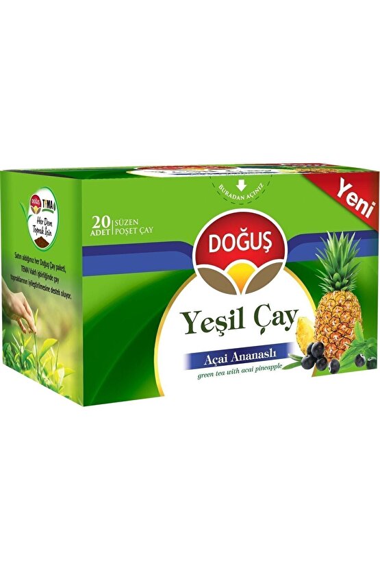 Yeşil Çay Açai Ananaslı 20li