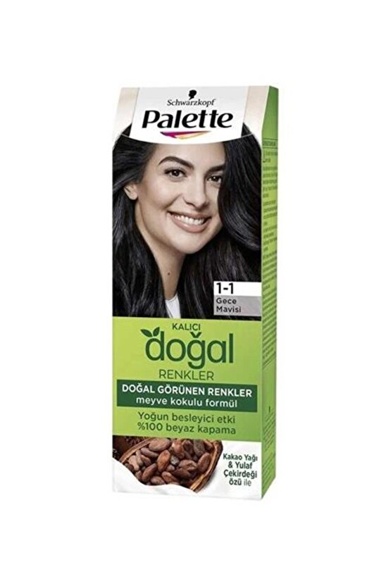 Palette Doğal Renkler Saç Boyası 1-1 Gece Mavisi