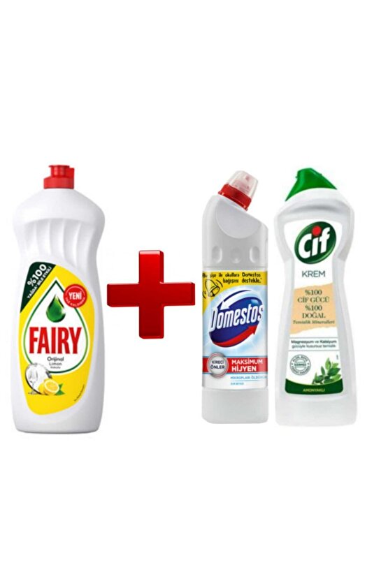 Fairy 650 ml Ultra Yoğun 750 ml Cif Krem 750 ml