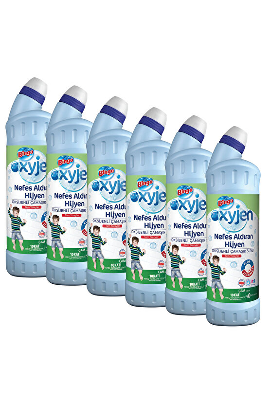 Oksijen Çamaşır Suyu 750 ml Ferahlatan Hijyen Ekonomi Paketi 6lı