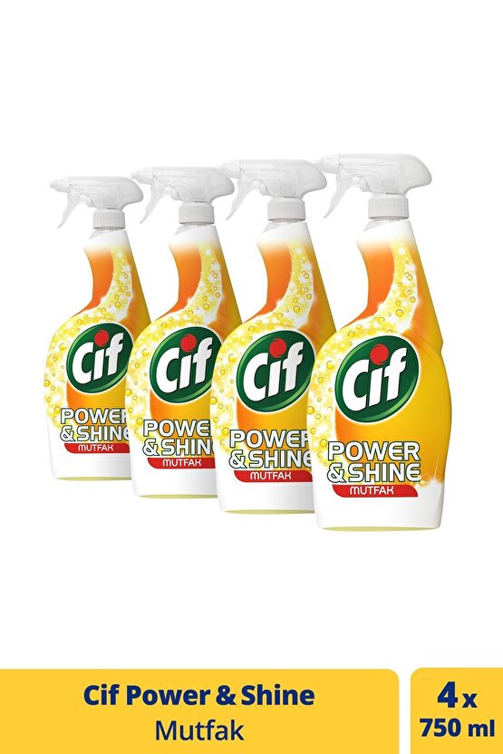 Power & Shine Mutfak Sprey 750 ml - 4lü Paket