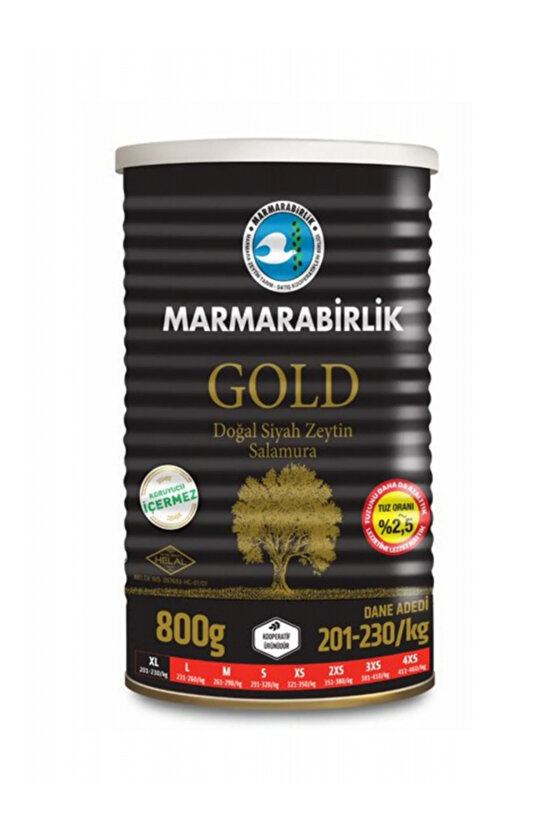 800g Gold Xl 201230 Teneke Zeytin