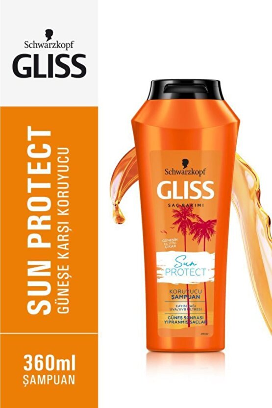 Schwarzkopf Gliss Sun Protect Güneşe Karşi Koruyucu Şampuan 360 Ml
