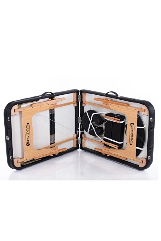 Restpro Vip 3 Siyah Renk Katlanabilir Ahşap Masaj Masası (AVRUPADAN İTHAL) 3 parçalı