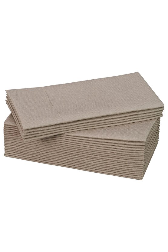 Mottaga Peçete Bej 38X38 Cm 25 Adet Cepli Peçete