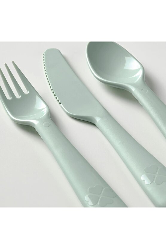 KALAS Çocuk Çatal Kaşık Bıçak Seti, Pastel Tonlar, 18 Parça