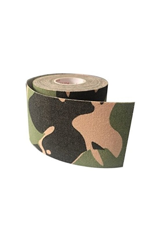 Yeşil Kamuflaj Kinesioband 5cm x 5m, Anti Alerjik Sporcu Bandı 2 adet