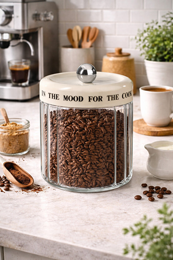 850 ml Cam Saklama Kavanozu 12x13 cm – Hava Geçirmez Kapaklı Kahve, Bakliyat ve Kuruyemiş Kavanozu