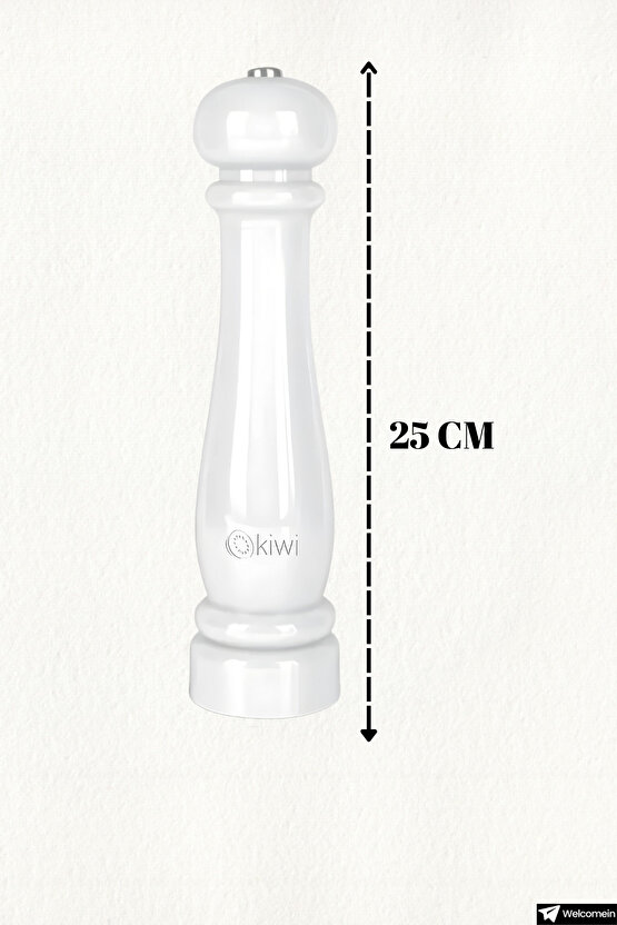 Pilli Seramik Otomatik Ayarlanabilir Tuz Karabiber Değirmeni Kuru Baharat Öğütücü (HEDİYELİK)