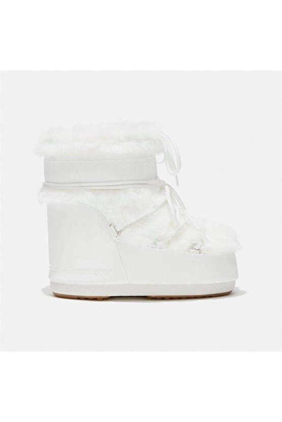 Kadın Bot 14093900-002 Icon Low Faux Fur Optical White