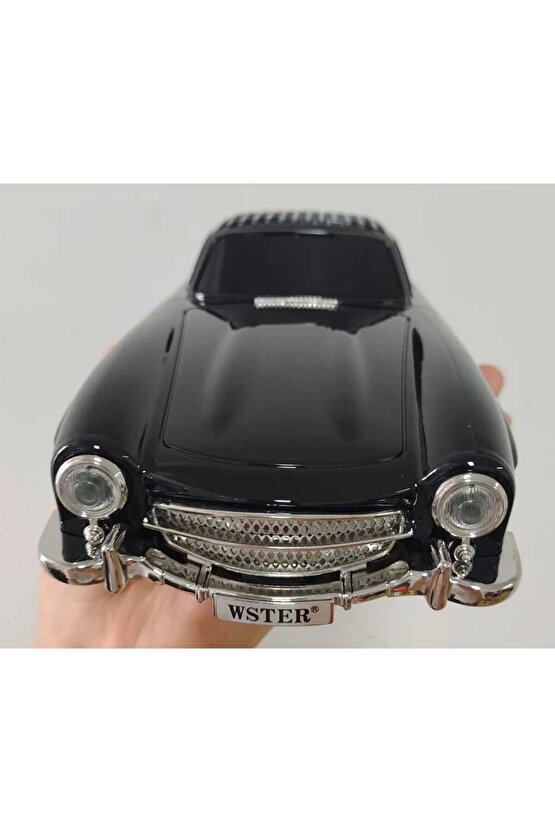 Taşınabilir Araba Şekilli Nostaljik Fm Radyo Handfree Fonksiyonu Kablosuz Blueooth