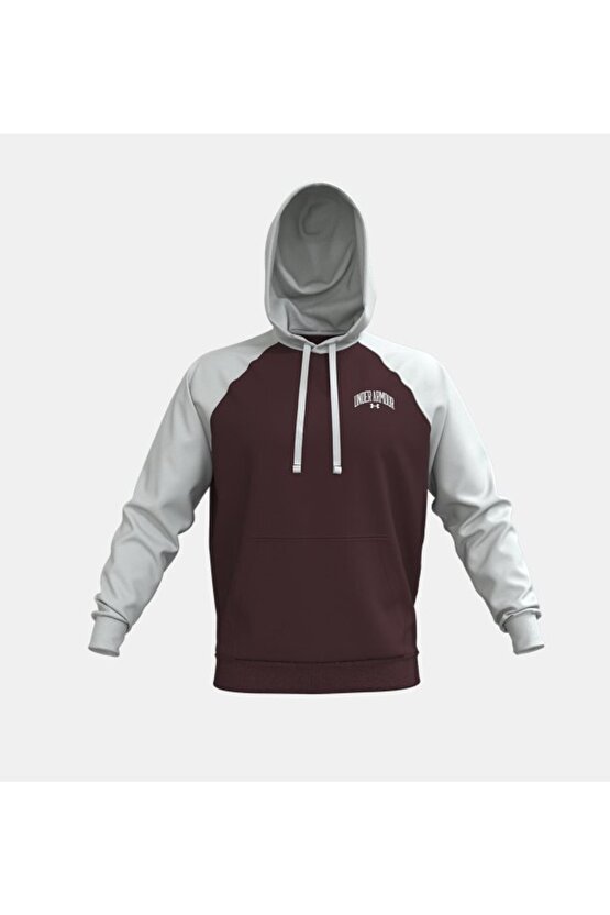 Erkek Ua Rival Fleece Wordmark Colorblock Kapüşonlu Üst 1373363-690