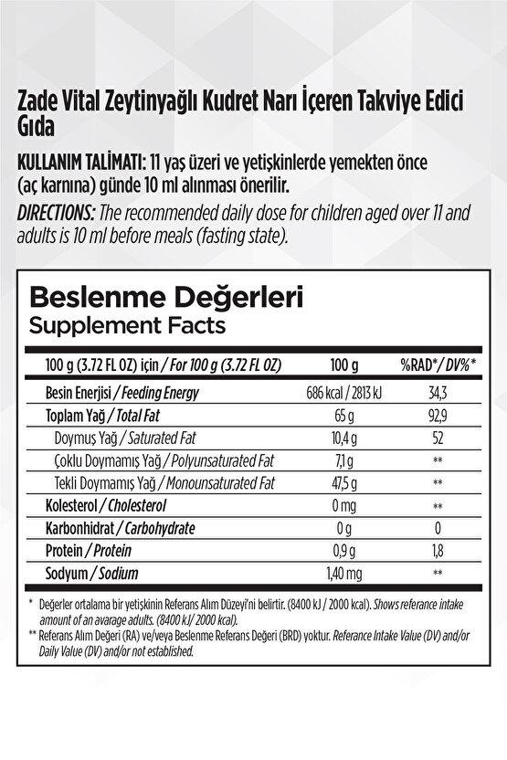 Zeytinyağlı Kudret Narı 1 Kutu 20 Ml X 8 Cam Kavanoz