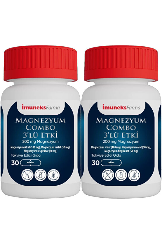 İmuneks Magnezyum Combo 3lü Etki 30 Tablet 2Lİ