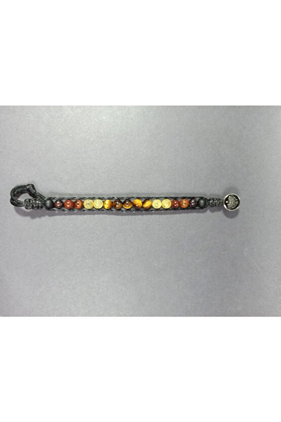 Doğaltaş Bileklik(örme Ve Düğmeli Model )