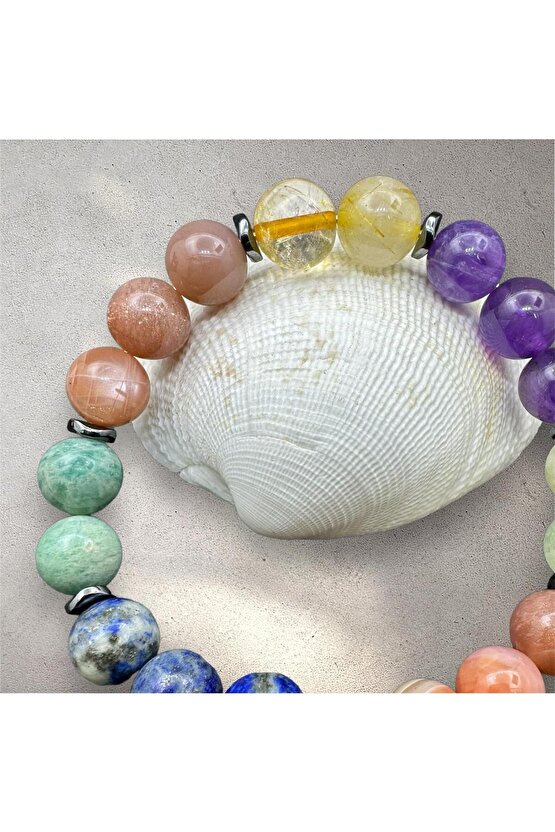 Sertifikalı 7 Çakra Doğaltaş Bileklik