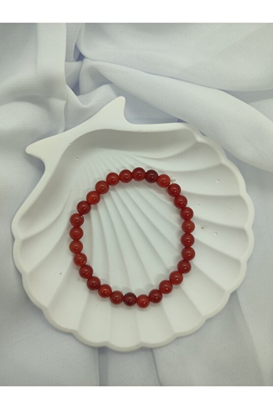 Kırmızı Akik Doğal Taş Bileklik