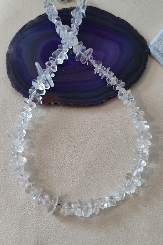 Sertifikalı Kristal Kuvars Kırıktaş Doğaltaş Kolye