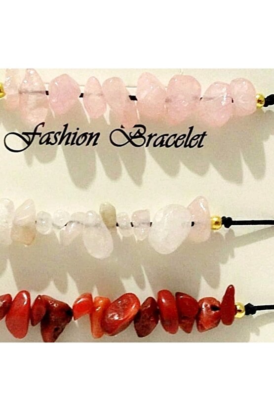 Doğaltaş 3lü Bileklik  Doğal Kırıktaş Bileklik