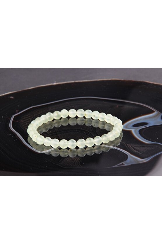 Doğal Taş Prehneit Bileklik 6mm