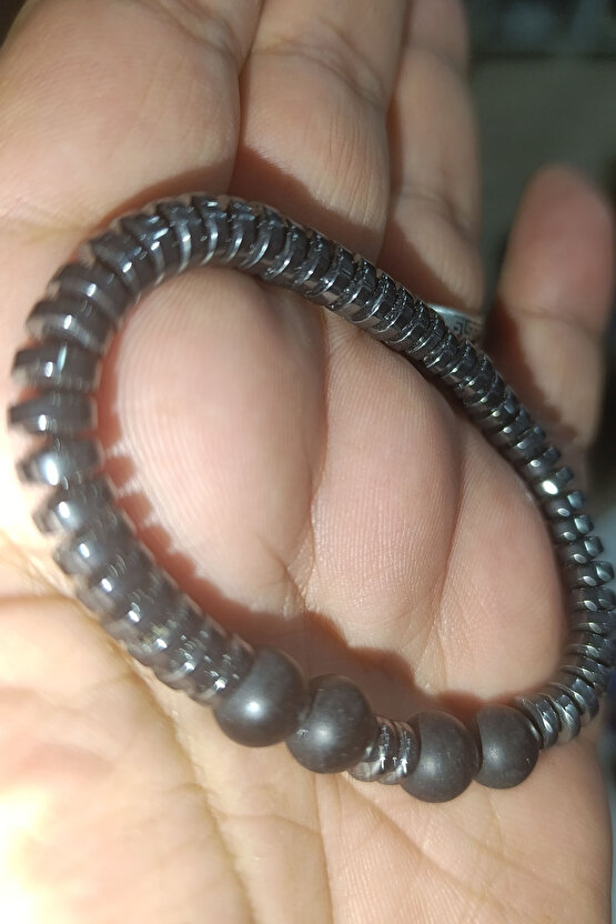 Hematit Taşı Oniks Ara Taşı Doğaltaş Bileklik