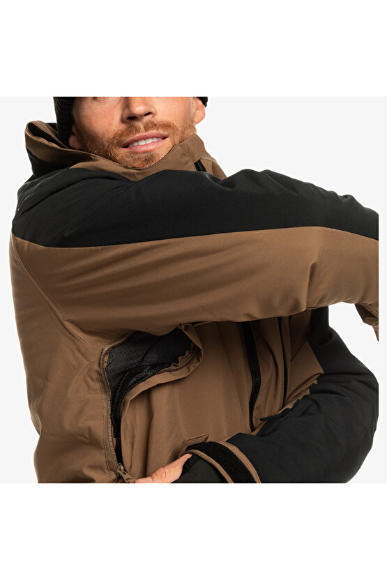 Mission Block Jk Erkek Kahverengi Snowboard Ceketi ERKEK SNOWBOARD CEKETİ
