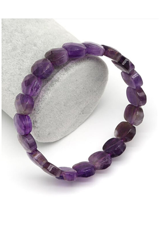 Ametist Doğal Taş Bileklik 10 x 14 mm Roleks Bileklik