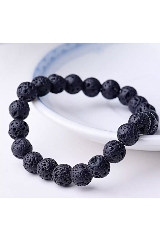 Doğal Taş 8mm 4lü Set Muhteşem Yarı Değerli Siyah Oniks Lav Kaplan Göz Şifa Kadınlar Ve Erkek Için