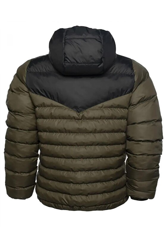 Yeşil Erkek Kapüşon Yaka Mont MNJ3233-TPG-NB