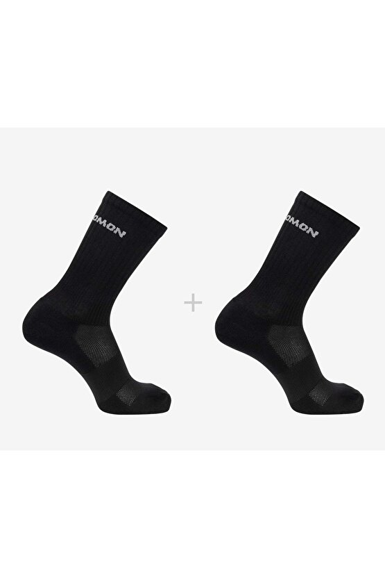 Evasıon Crew 2 Pack 2 Parça-Adet Unisex Çorap SİYAH