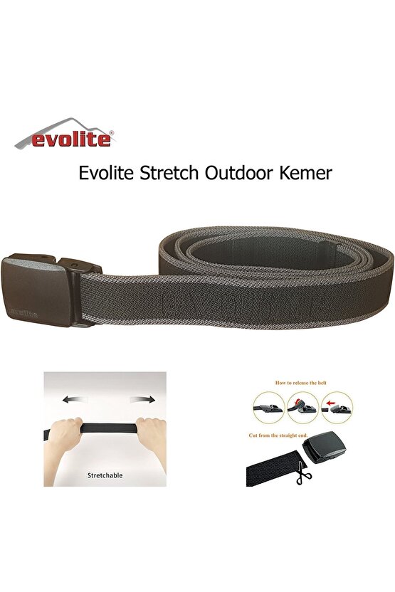 Stretch Outdoor Kemer 1.25 M 3 Cm Gri
