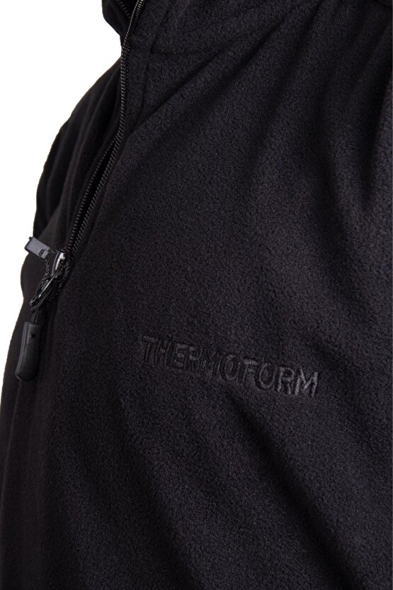 Erkek Termal Polar Kazak - Taksim Siyah