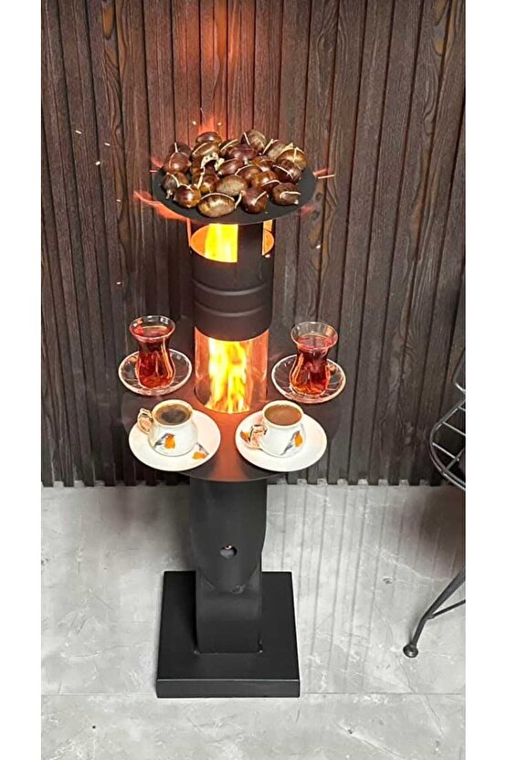 FÜZE TİPİ PELET SOBASI CAM SOBA ROKET SOBA BAHÇE CAM BALKON KIŞ BAHÇESİ CAFE KAMP TİPİ TEPSİLİ KÜÇÜK