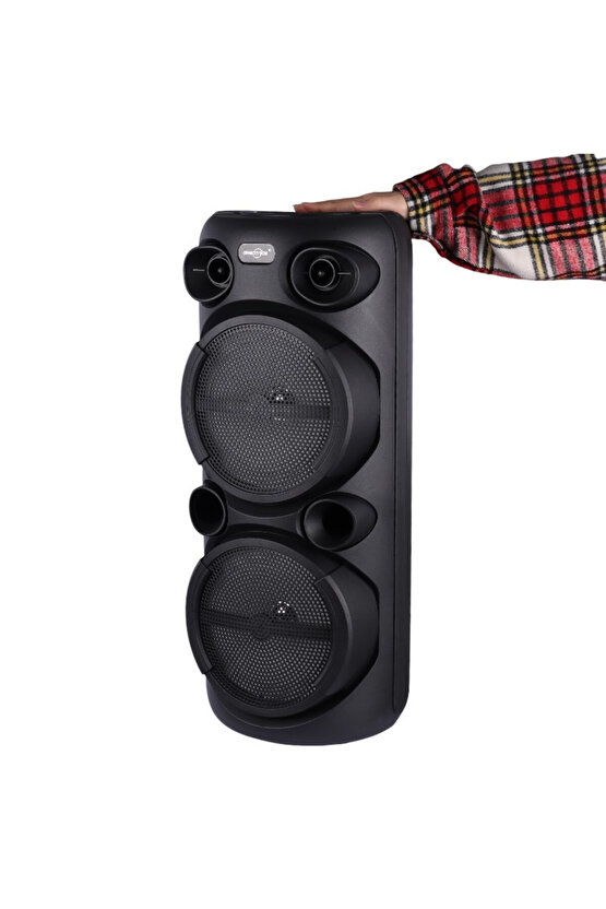 BÜYÜK BOY ŞARJLI HOPARLÖR KARAOKE MİKROFONLU TAŞINABİLİR KABLOSUZ BLUETOOTH SPEAKER