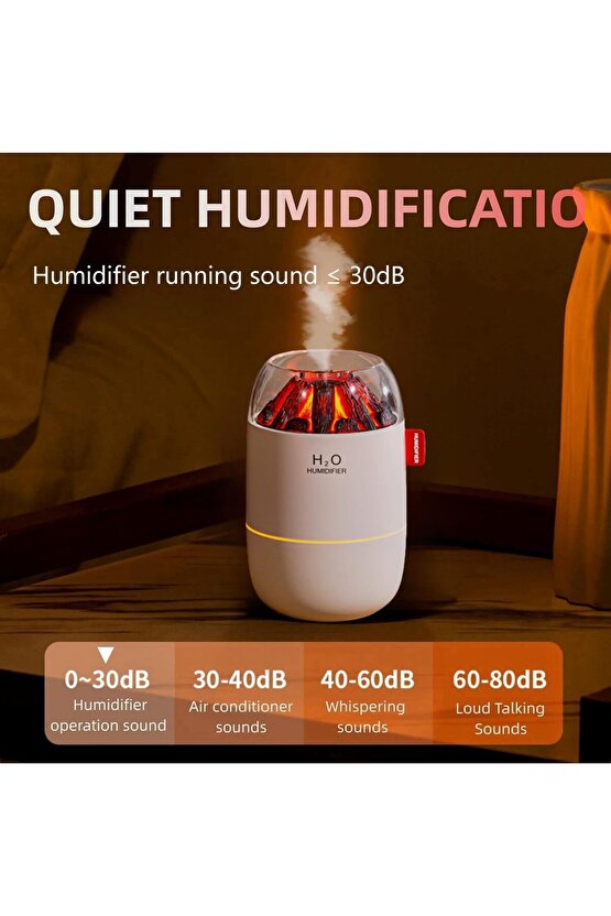 ODA HAVA NEMLENDİRİCİ HUMUDİFİER 280ML LED IŞIKLI BUHAR MAKİNESİ EV OFİS ARAÇ İÇİN UYGUN