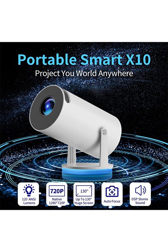 X10PLUS ANDROİD PROJEKTÖR + GAME PROJECTOR ULTRA HD 4K EV SİNEMA YANSITMA OYUN PROJEKSİYON CİHAZI