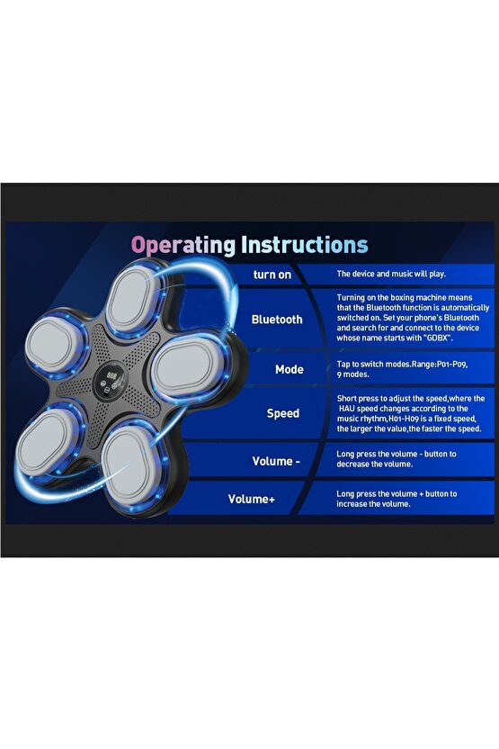 BLUETOOTH HOPARLÖR ÖZELLİKLİ DUVAR BOKS MAKİNESİ MÜZİKLİ BOX 9 MOD SEVİYE AYARLI BOX STANDI