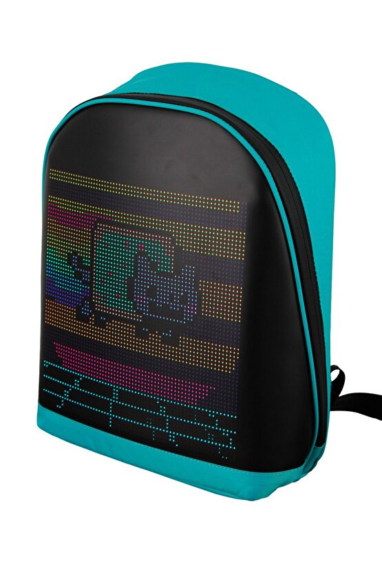 Led Ekranlı Motorsiklet Çantası Bluetooth APP Kontrollü Okul Sırt Çantası Gift Yazı Resim Pixell