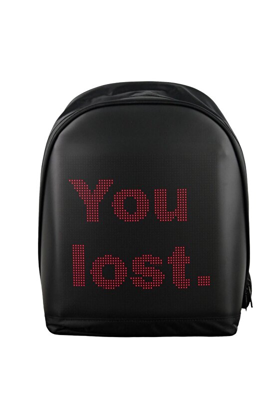 Led Ekranlı Motorsiklet Çantası Bluetooth APP Kontrollü Okul Sırt Çantası Gift Yazı Resim Pixell