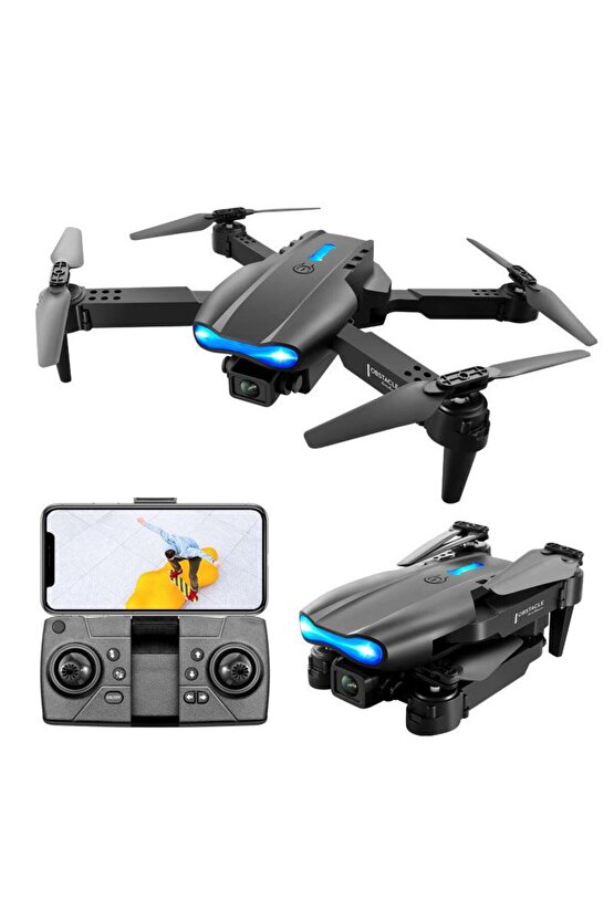 ÇİFT KAMERA VE BATARYALI DRONE UZAKTAN KUMANDALI APP DESTEKLİ QUADCOPTER TEK TUŞ İLE İNİŞ KALKIŞ