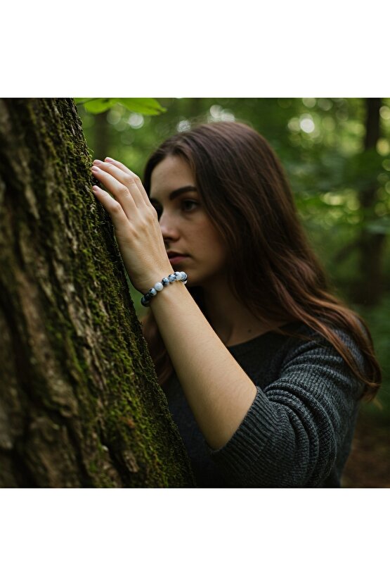 Ay taş bileklik 6mm doğal taş