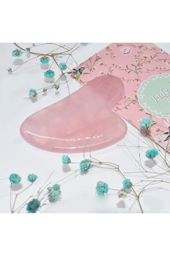 Pembe Doğal Heart Gua Sha Guasha Bakım Taşı