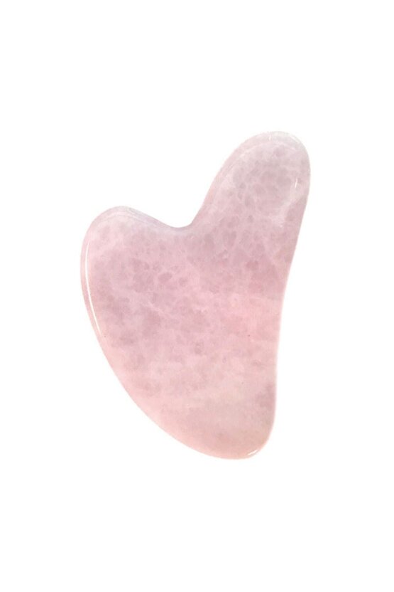 Eslant Pembe Kuvars Guasha Yüz Masaj Taşı Gençleştirici