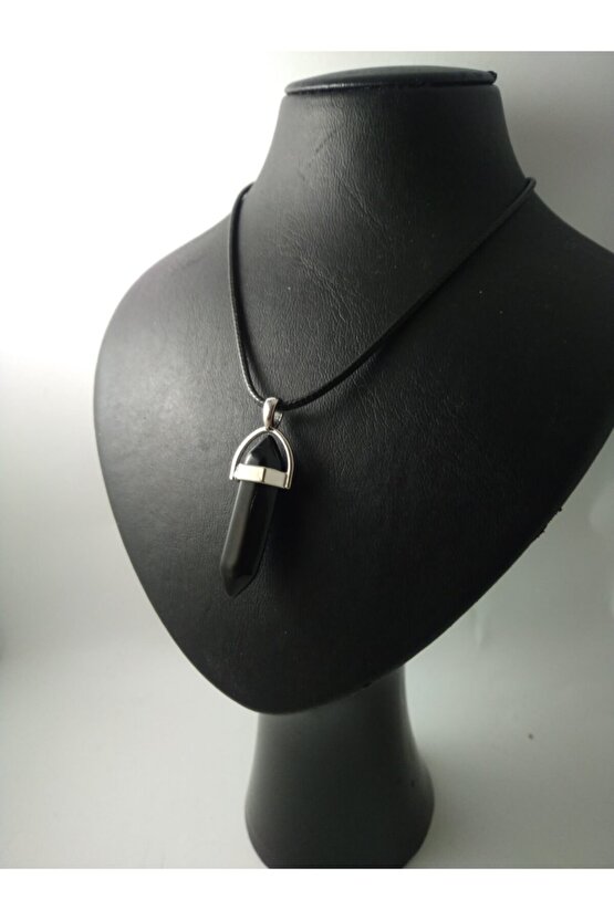 Oniks Taşı Kolye Çivi Şeklinde Doğaltaş Kolye