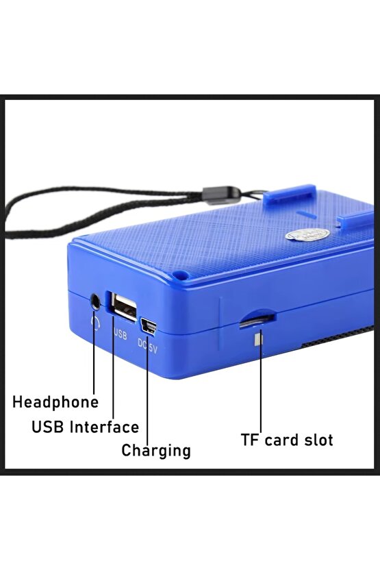 Mini Fm Radyo Şarjlı Bluetooth Speaker Sd Kart Usb Girişli Kablosuz Hoparlör Deprem Radyosu