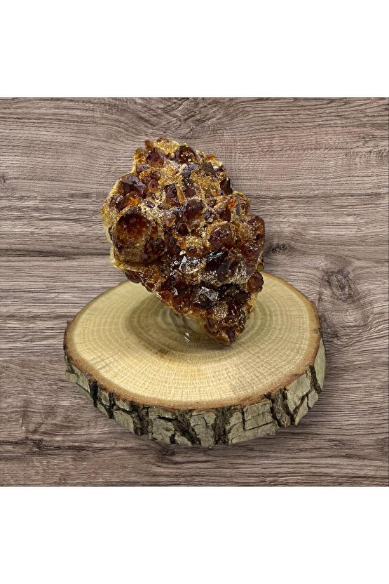 SİTRİN JEOT Ham Doğal Taş Mineral (sertifikalı)(para taşı)(Bereket taşı