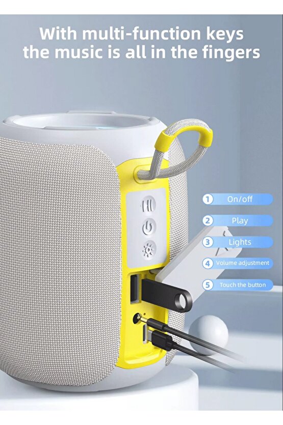 BLUETOOTH SPEAKER ŞARJLI KABLOSUZ HOPARLÖR PARTY BOX SES BOMBASI